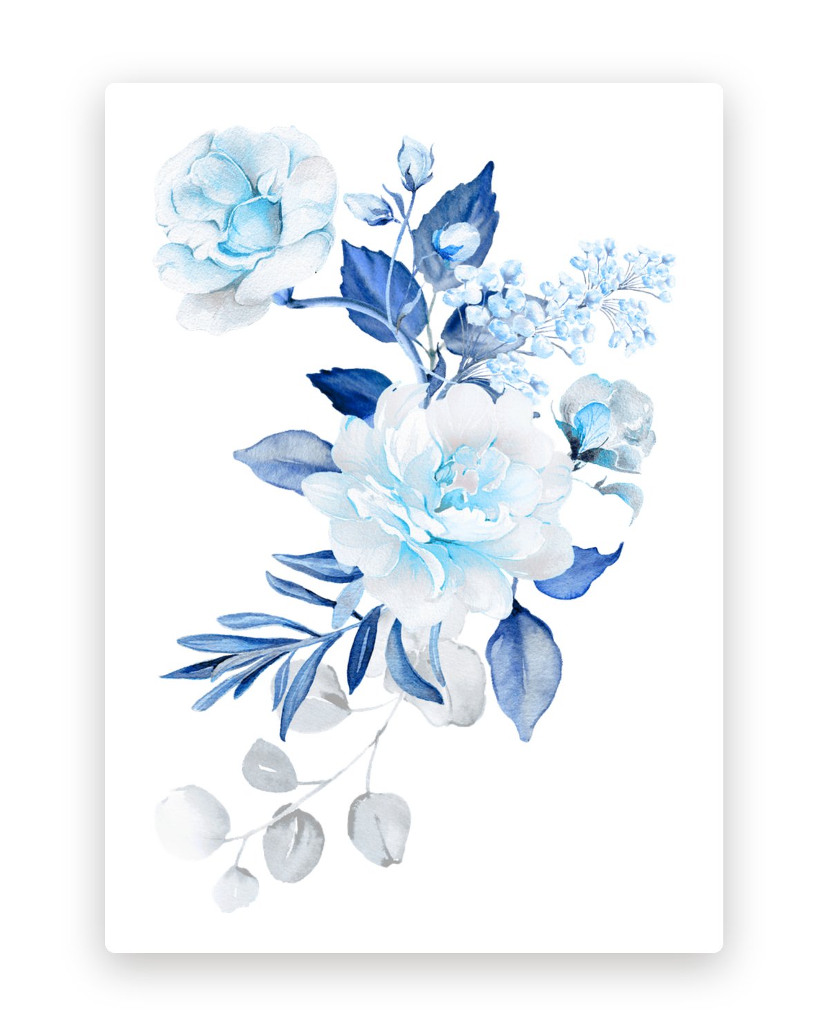 L’illustration florale bleue qui l’accompagne